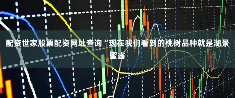 配资世家股票配资网址查询“现在我们看到的桃树品种就是湖景蜜露